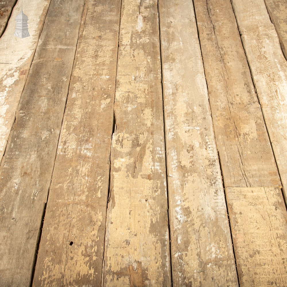 Pine Cladding or Floorboards, Skimmed White Painted Finish