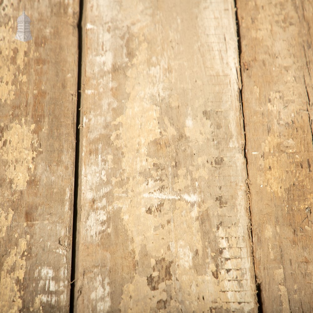 Pine Cladding or Floorboards, Skimmed White Painted Finish