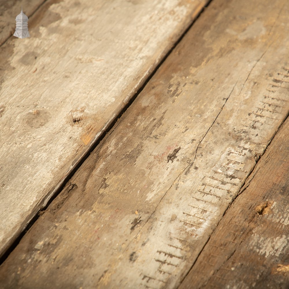 Pine Cladding or Floorboards, Skimmed White Painted Finish