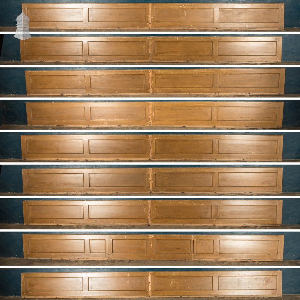 Pine Panelling,  Faux Woodgrain, 4 Panel - A Run of 39M