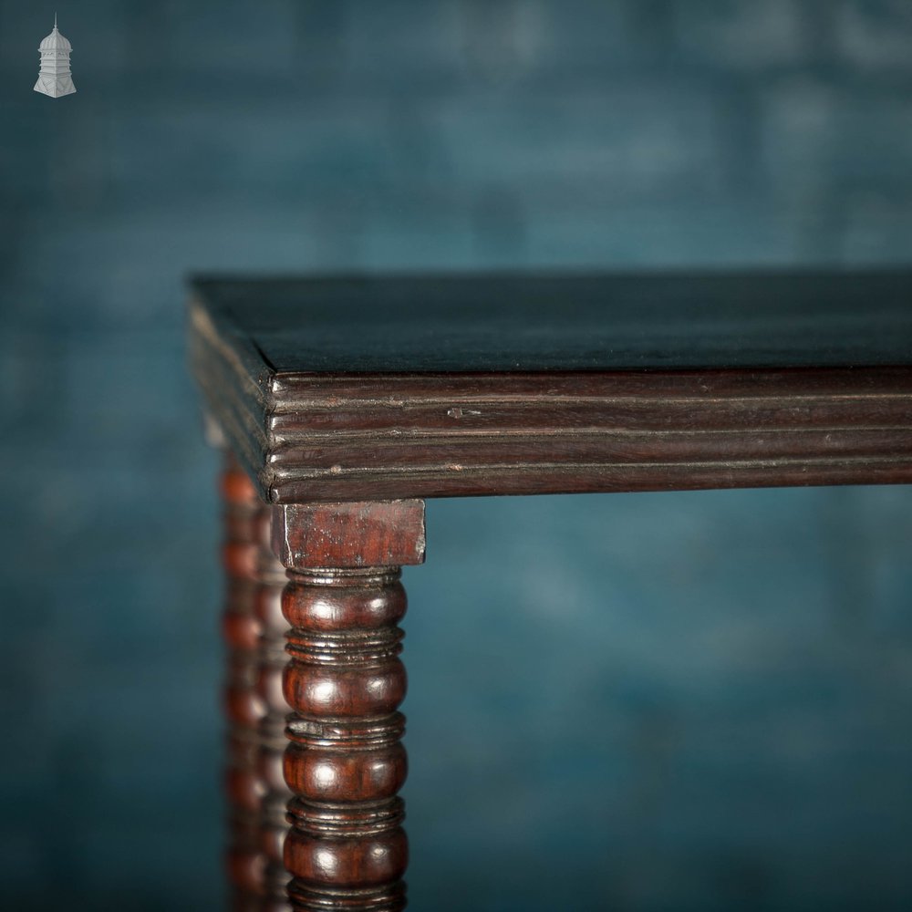 Multi-Tier Bobbin Waterfall Shelving Bookcase, 19th C Anglo Indian Ebonised Rosewood