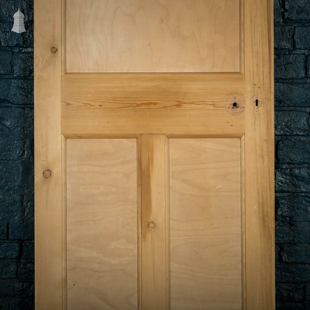 Pine Paneled Door, Moulded 3 Panel