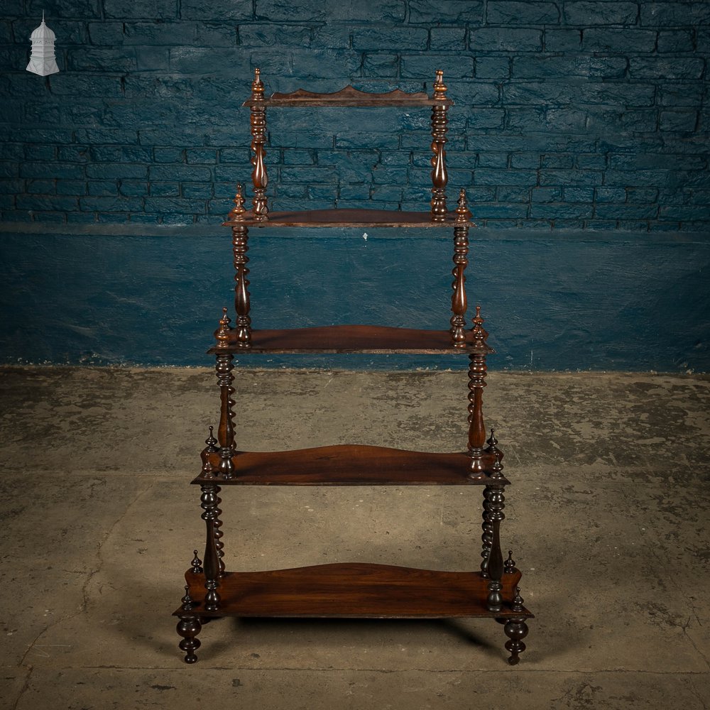 Whatnot Five-Tier , 19th C Rosewood