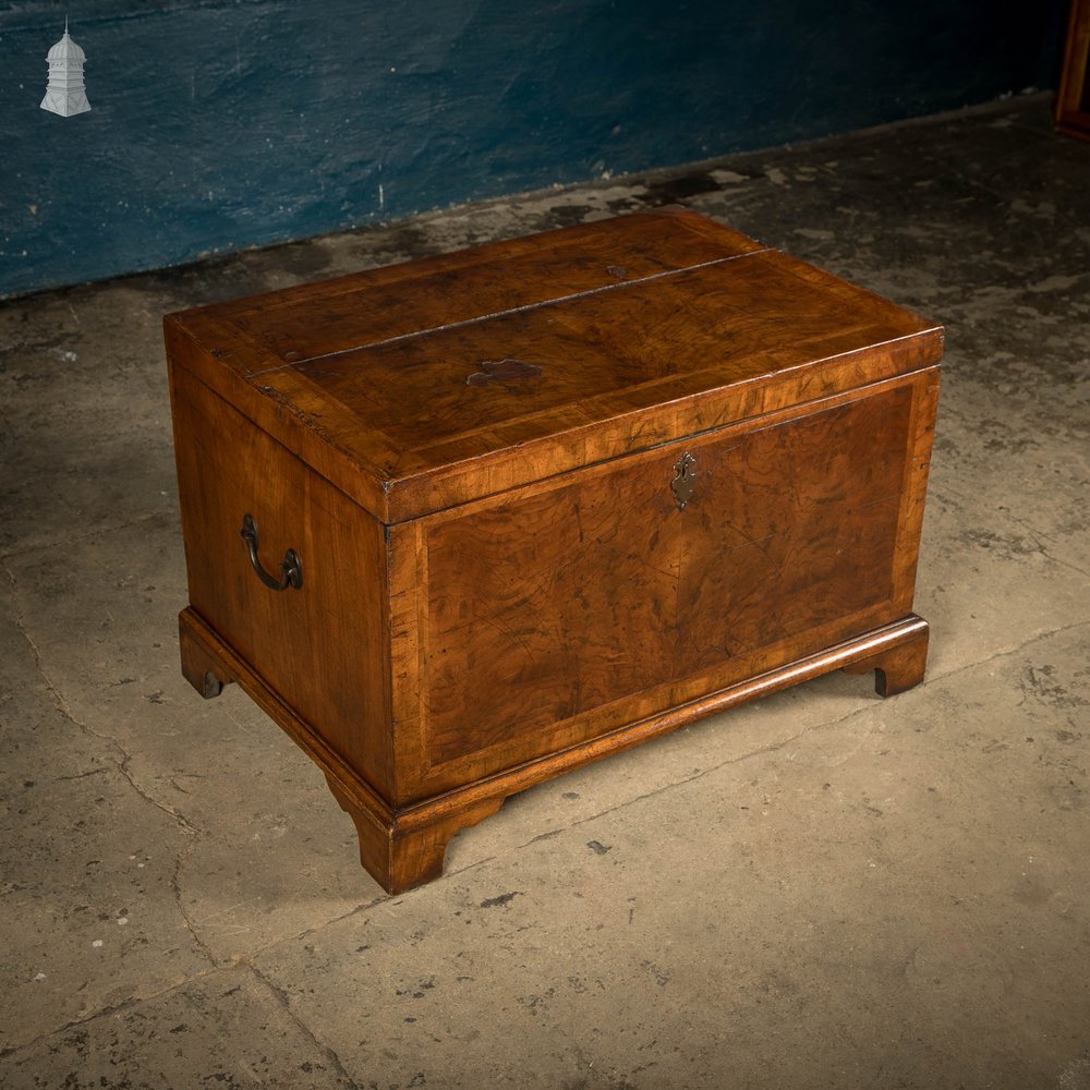 Mahogany Lined Trunk, Storage Box Georgian Drinks Chest