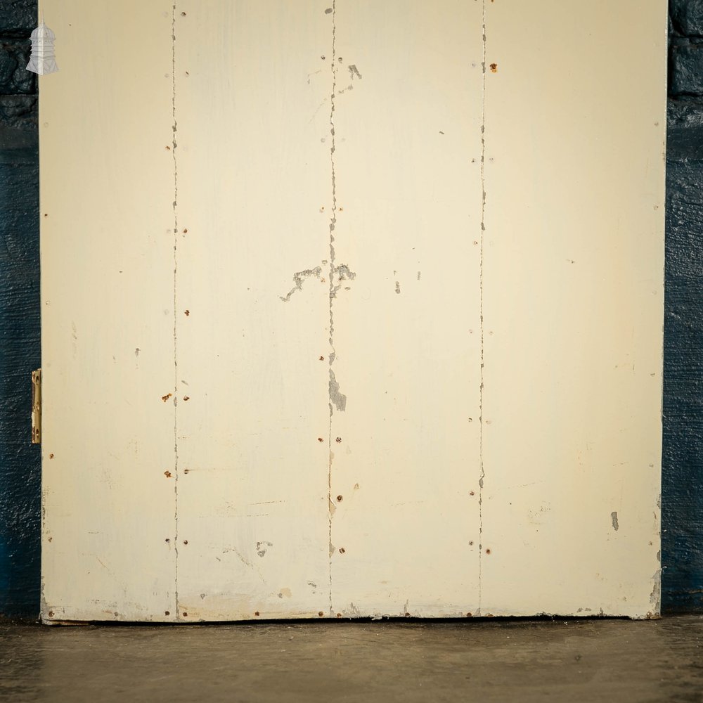 Pine Paneled Door, Victorian, White Painted 4 Panel