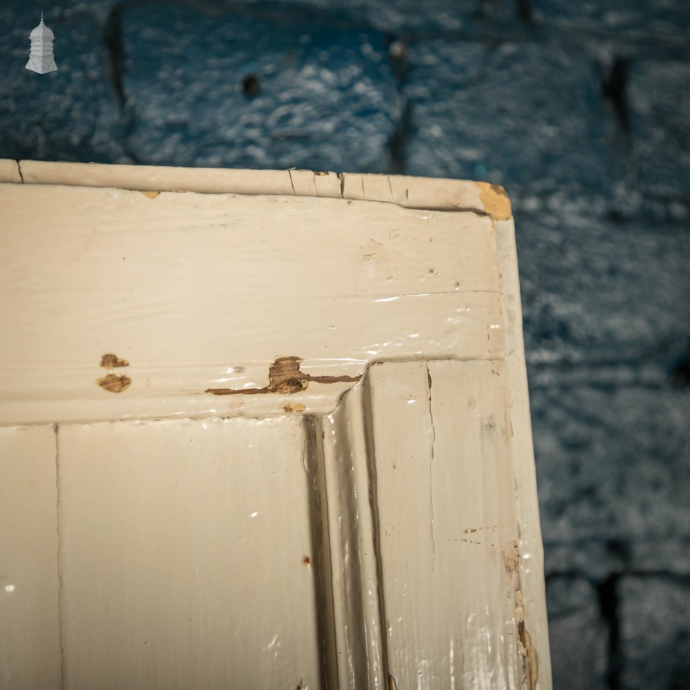 Plank and Ledge Door, 19th C French with White Painted Finish