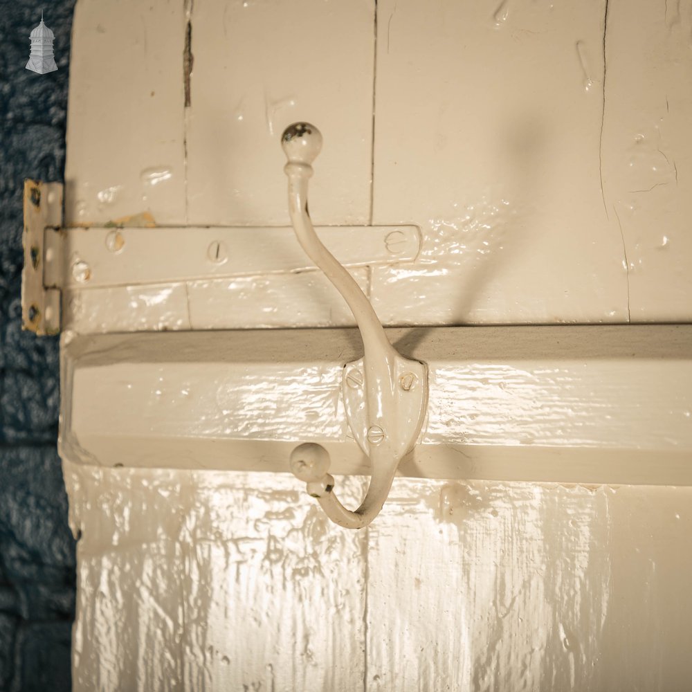 Plank and Ledge Door, 19th C French with White Painted Finish