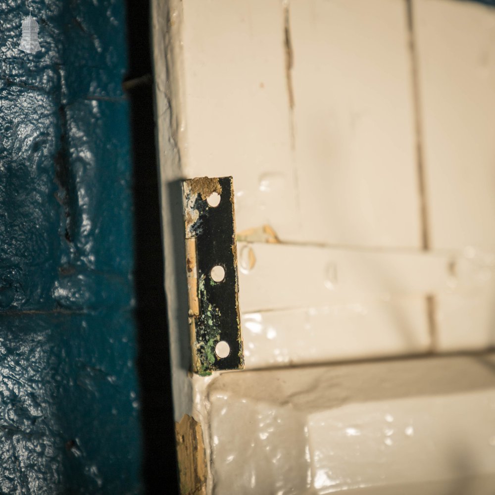 Plank and Ledge Door, 19th C French with White Painted Finish