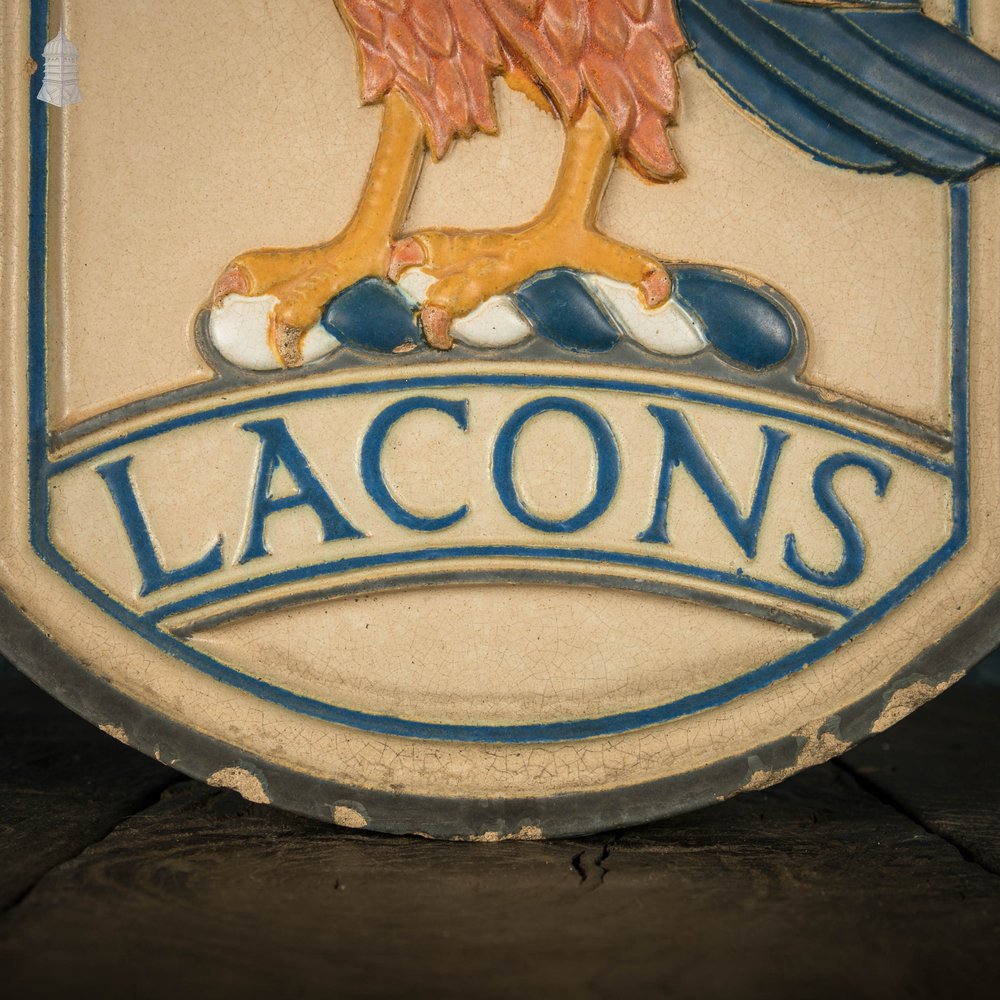 Lacons Pub Sign, Original Glazed Ceramic Falcon Sign