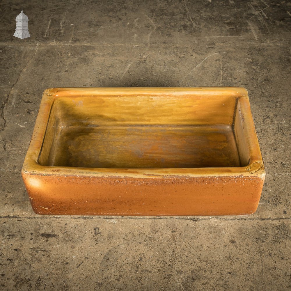 Trough Sink Planter, Worn Salt Glaze, Stamped ‘Hurlford by Kilmarnock’