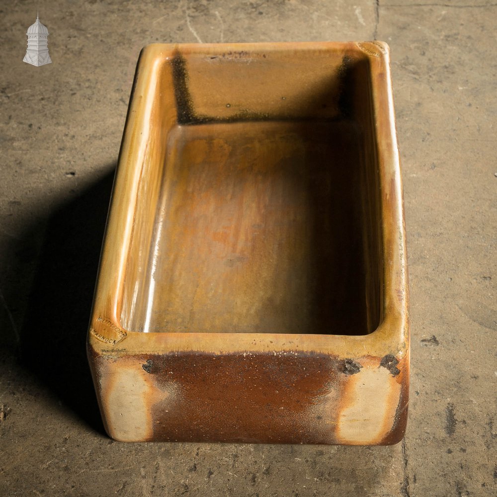 Trough Sink Planter, Worn Salt Glaze, Stamped ‘Hurlford by Kilmarnock’