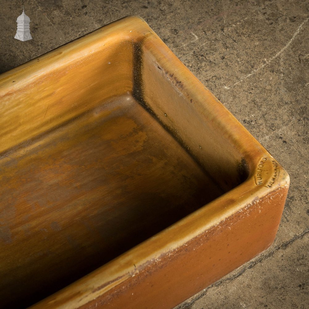 Trough Sink Planter, Worn Salt Glaze, Stamped ‘Hurlford by Kilmarnock’