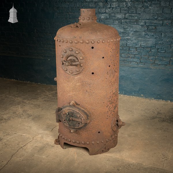 Antique Riveted Vertical Steam Boiler