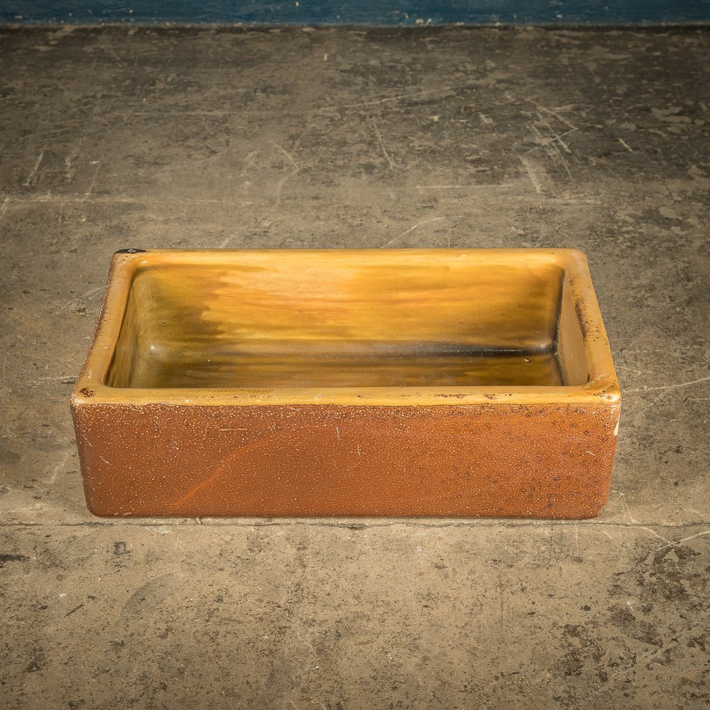 Trough Sink Planter, Worn Salt Glaze, Stamped ‘Hurlford by Kilmarnock’