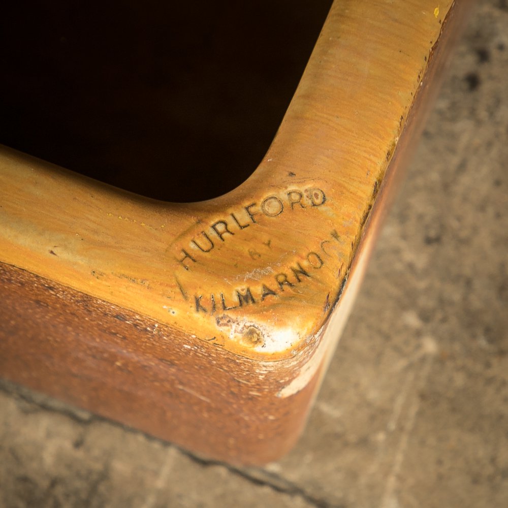 Trough Sink Planter, Worn Salt Glaze, Stamped ‘Hurlford by Kilmarnock’