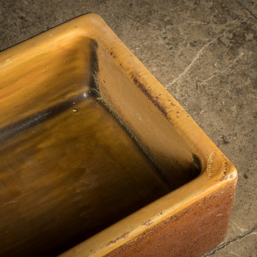 Trough Sink Planter, Worn Salt Glaze, Stamped ‘Hurlford by Kilmarnock’