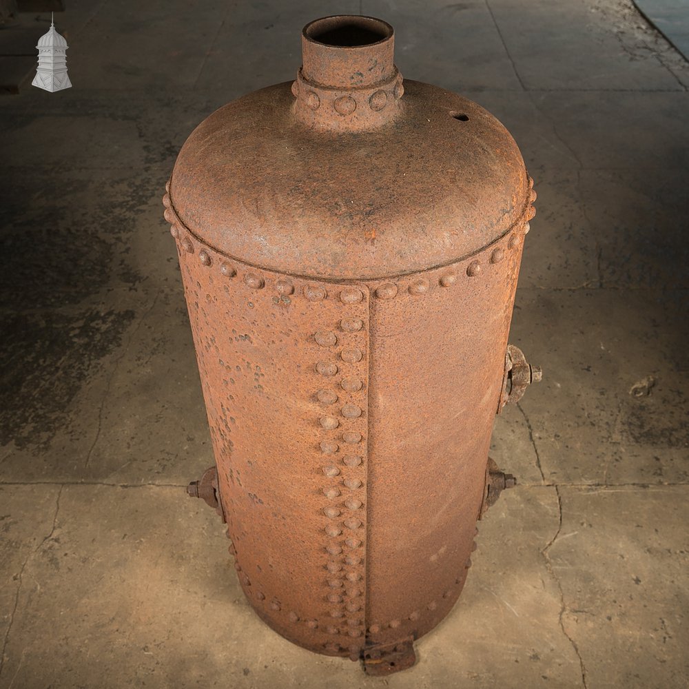 Antique Riveted Vertical Steam Boiler