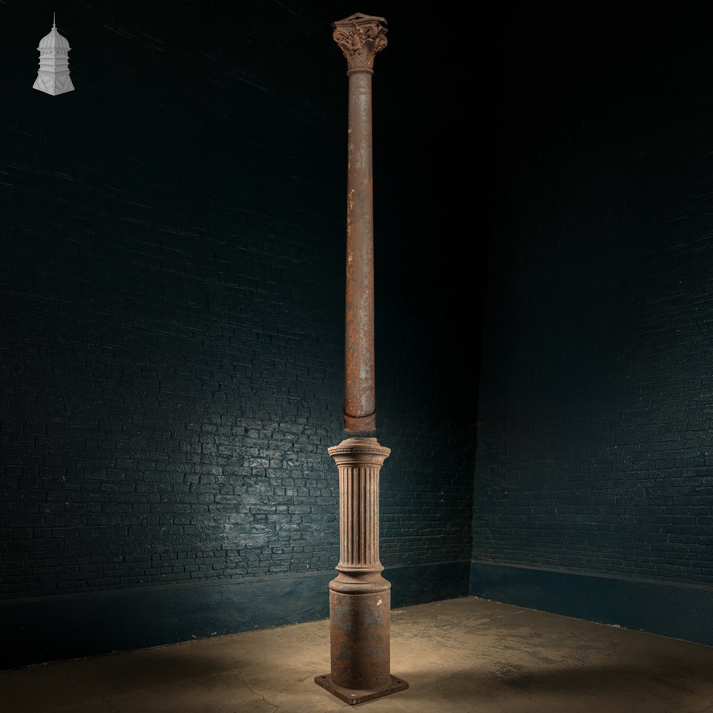 Corinthian Column, Cast Iron, Reclaimed Architectural Pillar