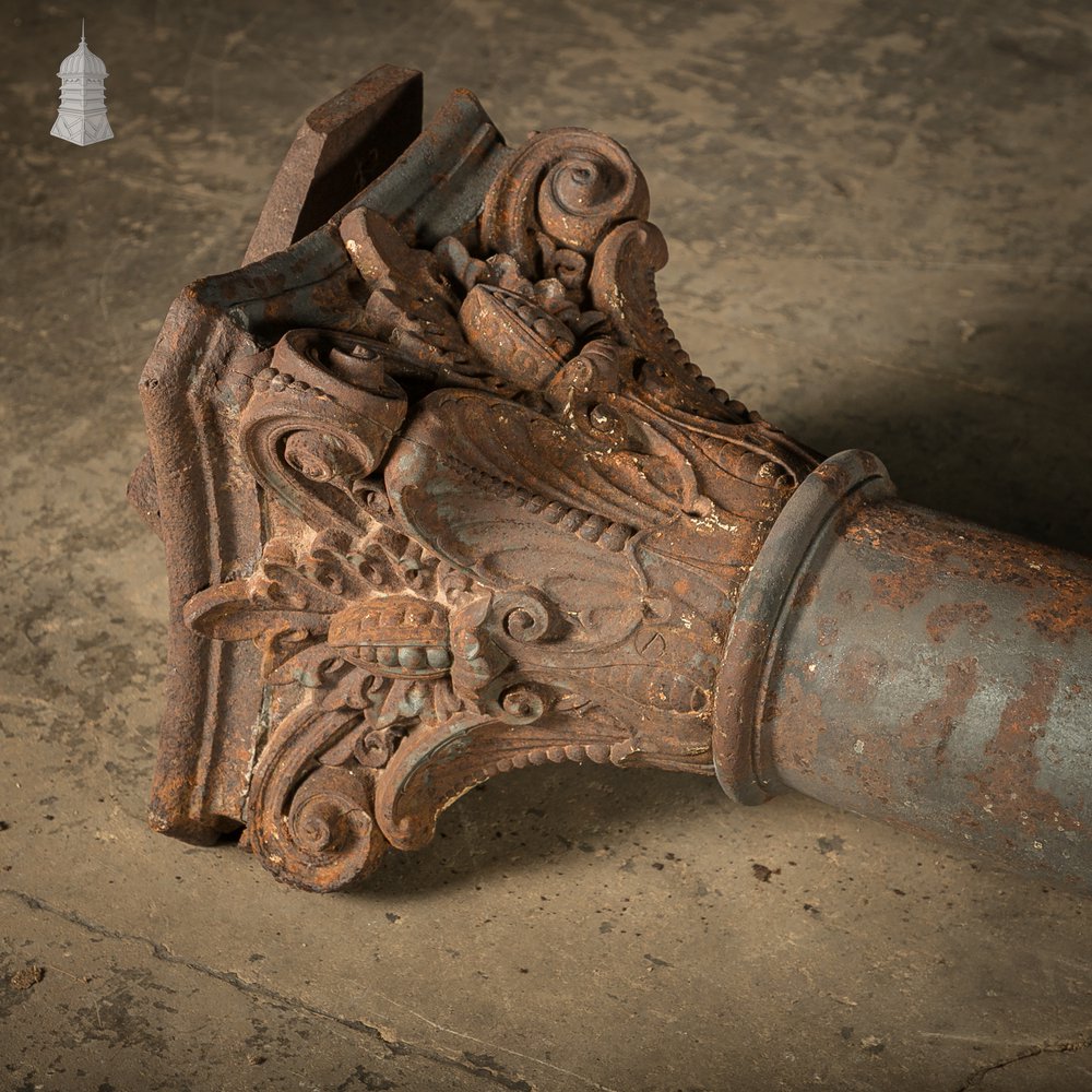 Corinthian Column, Cast Iron, Reclaimed Architectural Pillar