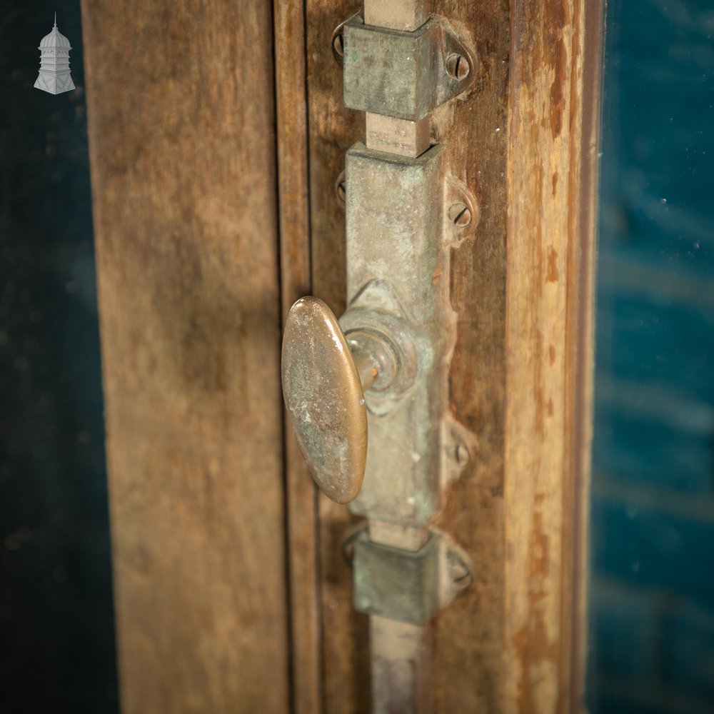 Large Glass Doors, Inward Opening Edwardian Mahogany Windows / Doors