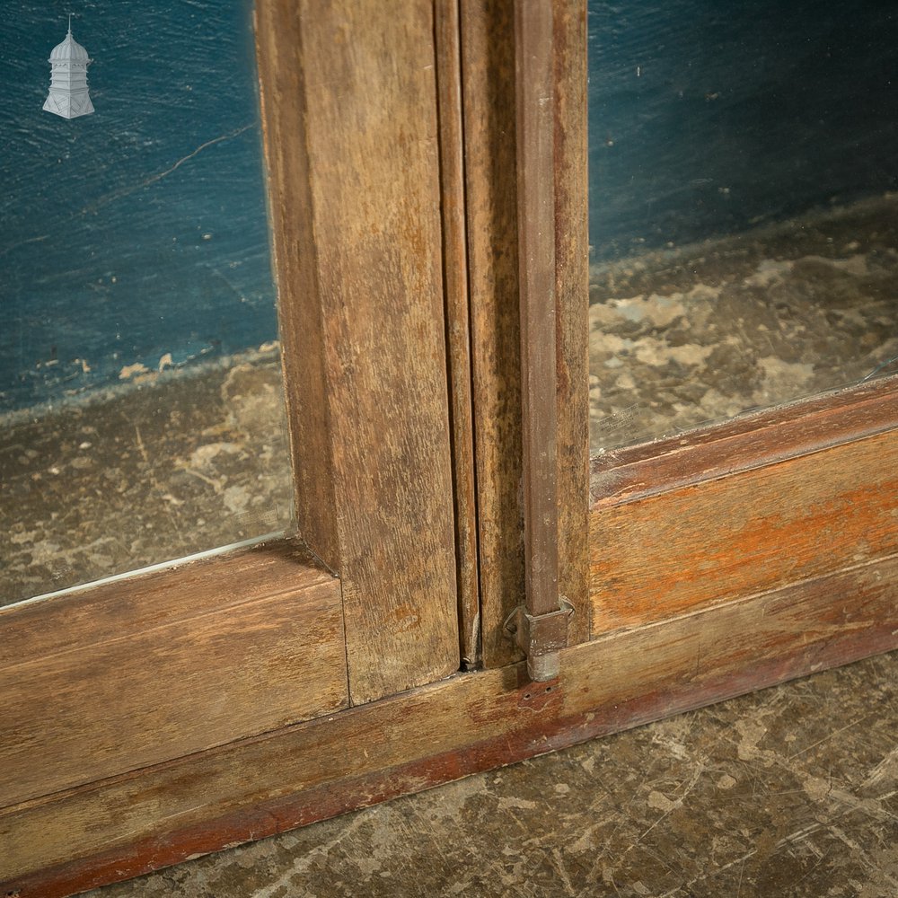 Large Glass Doors, Inward Opening Edwardian Mahogany Windows / Doors