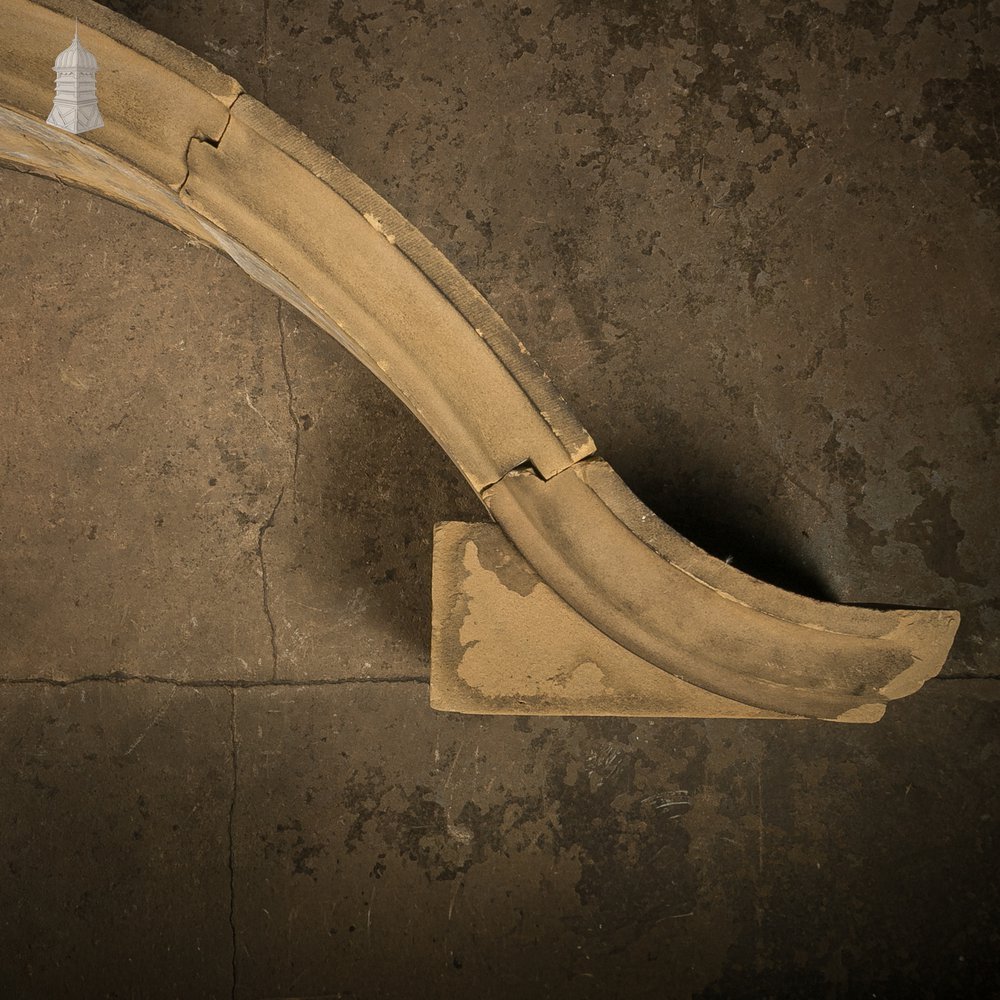 Carved Stone Segmental Door or Window Pediment
