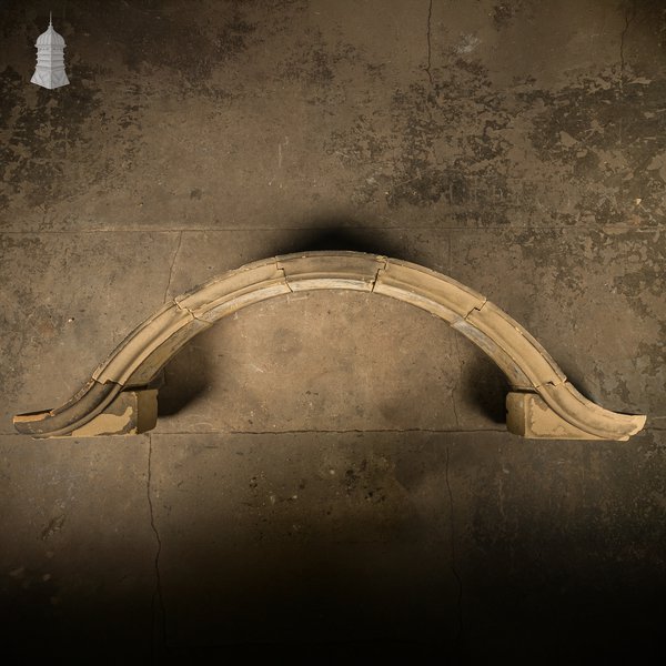 Carved Stone Segmental Door or Window Pediment