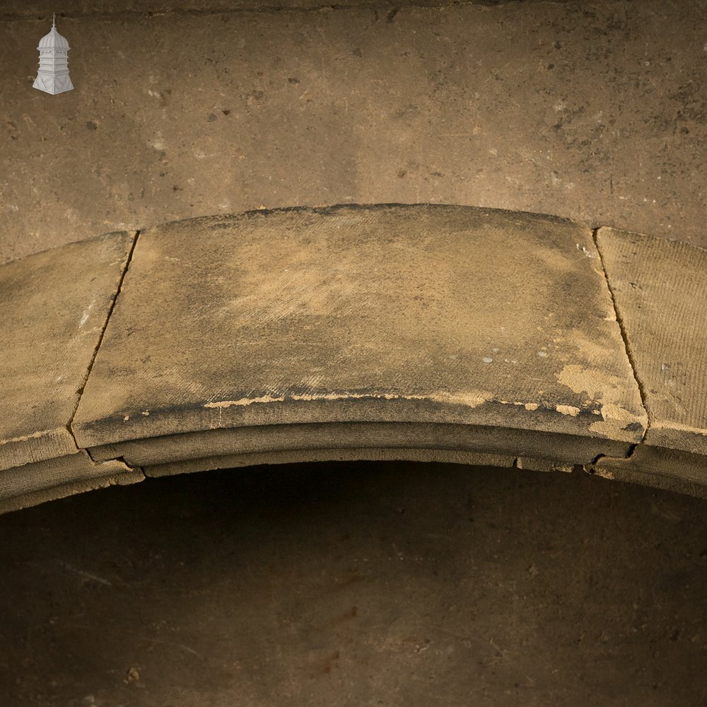 Carved Stone Segmental Door or Window Pediment