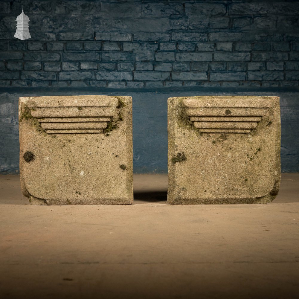 Stone Plinth Bases – Reclaimed Carved Architectural Elements