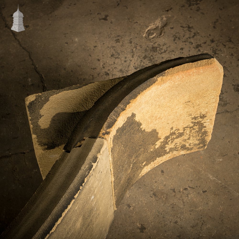 Carved Stone Segmental Door or Window Pediment