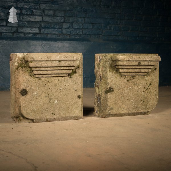 Stone Plinth Bases – Reclaimed Carved Architectural Elements