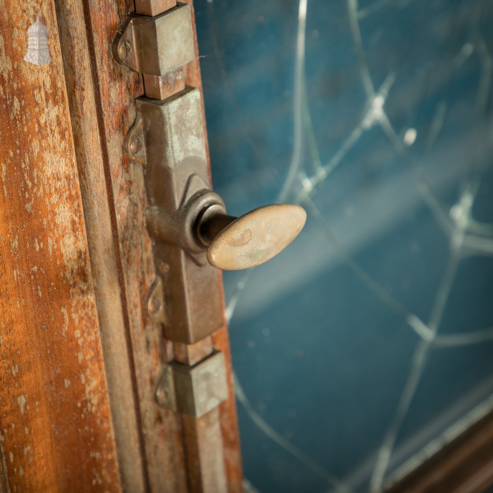 Large Glass Doors, Inward Opening Edwardian Mahogany Windows / Doors