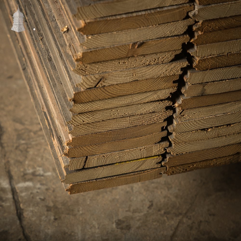 Pine Tongue and Groove Boards, 31 Square Metres of Reclaimed Cladding or Floorboard