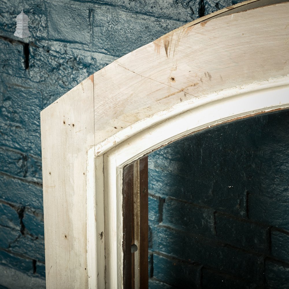 Arch-Top Hardwood Sash Window, Edwardian Mahogany Construction