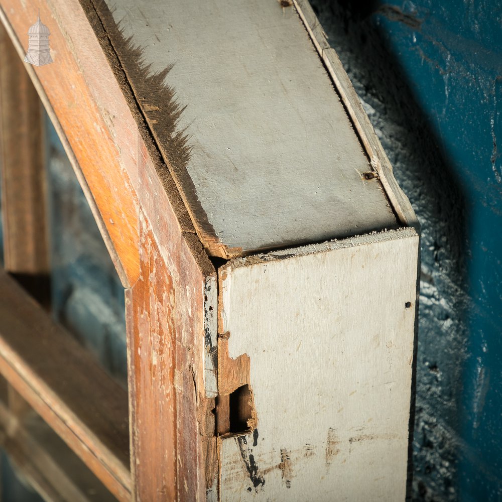 Arch-Top Sash Window, Edwardian Mahogany Construction