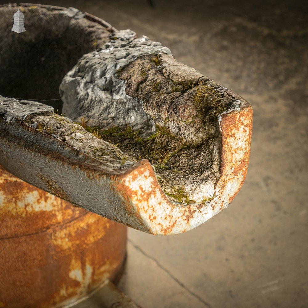 Foundry Casting Crucible, Large Reclaimed Industrial Planter