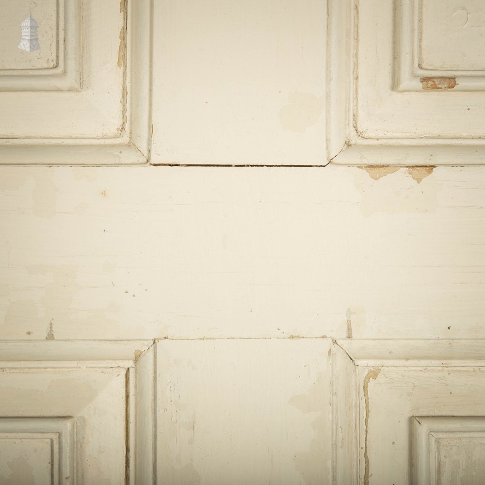 Pine Paneled Door, 6 Moulded Panel White Painted