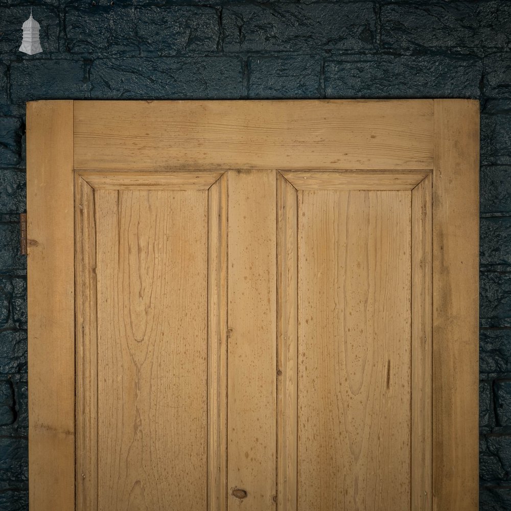 Pine Panelled Door, Victorian 4 Panel Moulded