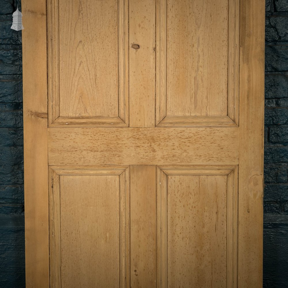 Pine Panelled Door, Victorian 4 Panel Moulded