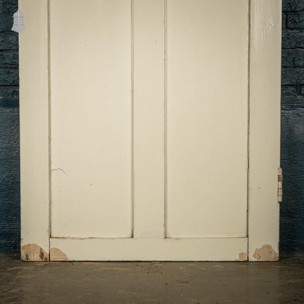 Glazed Panelled Door, Edwardian, Fitted with Stained Leaded Glass Window