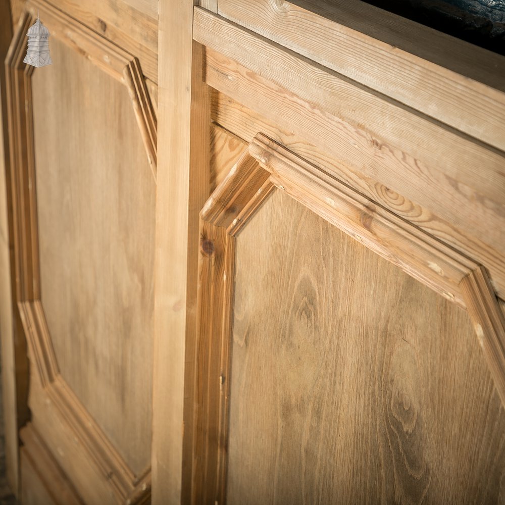 Half-Glazed Moulded Pine Architectural Partition Screen