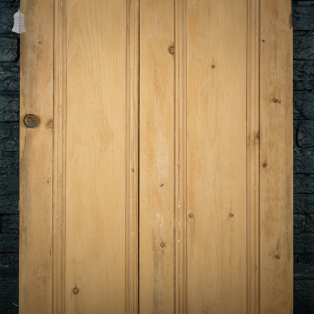 Pine Panelled Door, Victorian 2 Panel Cupboard Door