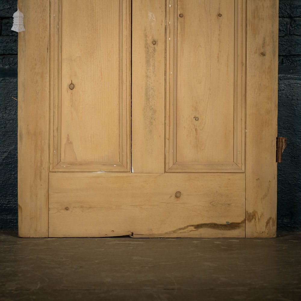 Pine Panelled Door, Victorian 2 Panel Cupboard Door