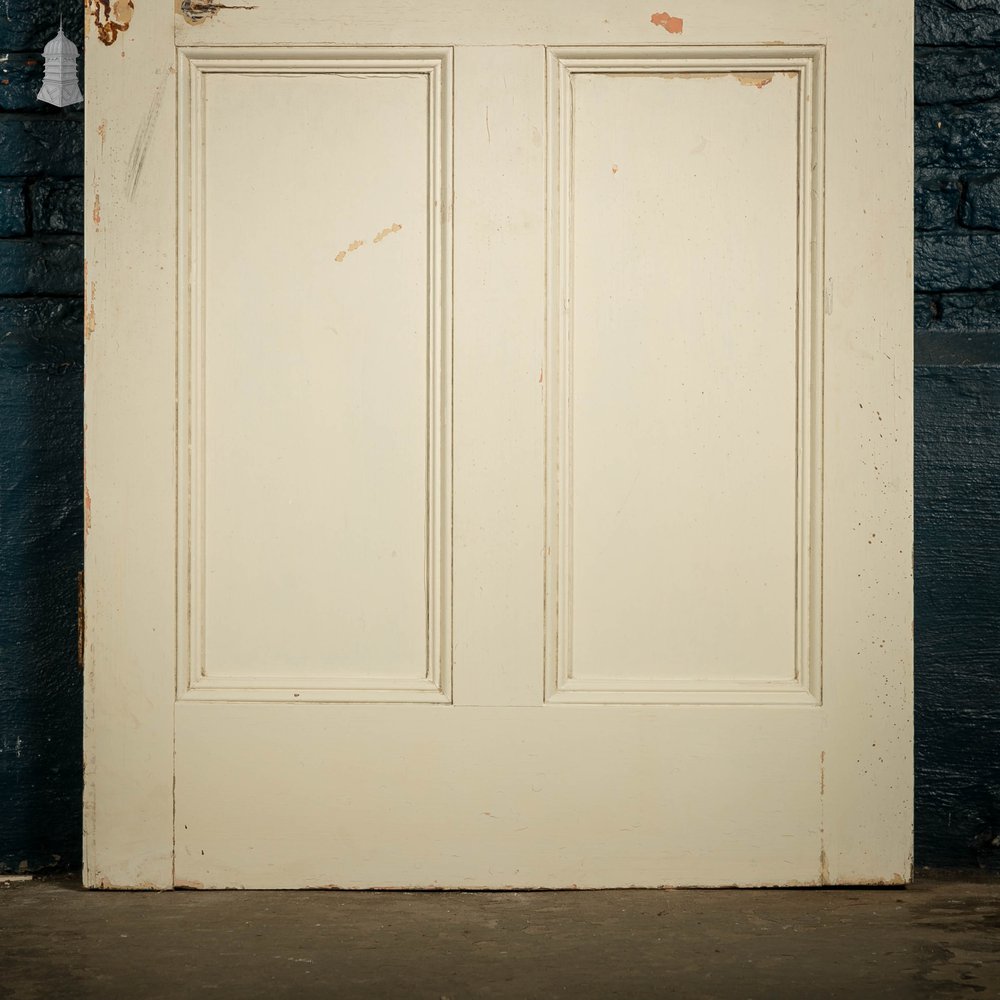 Pine Paneled Door, 6 Moulded Panel White Painted