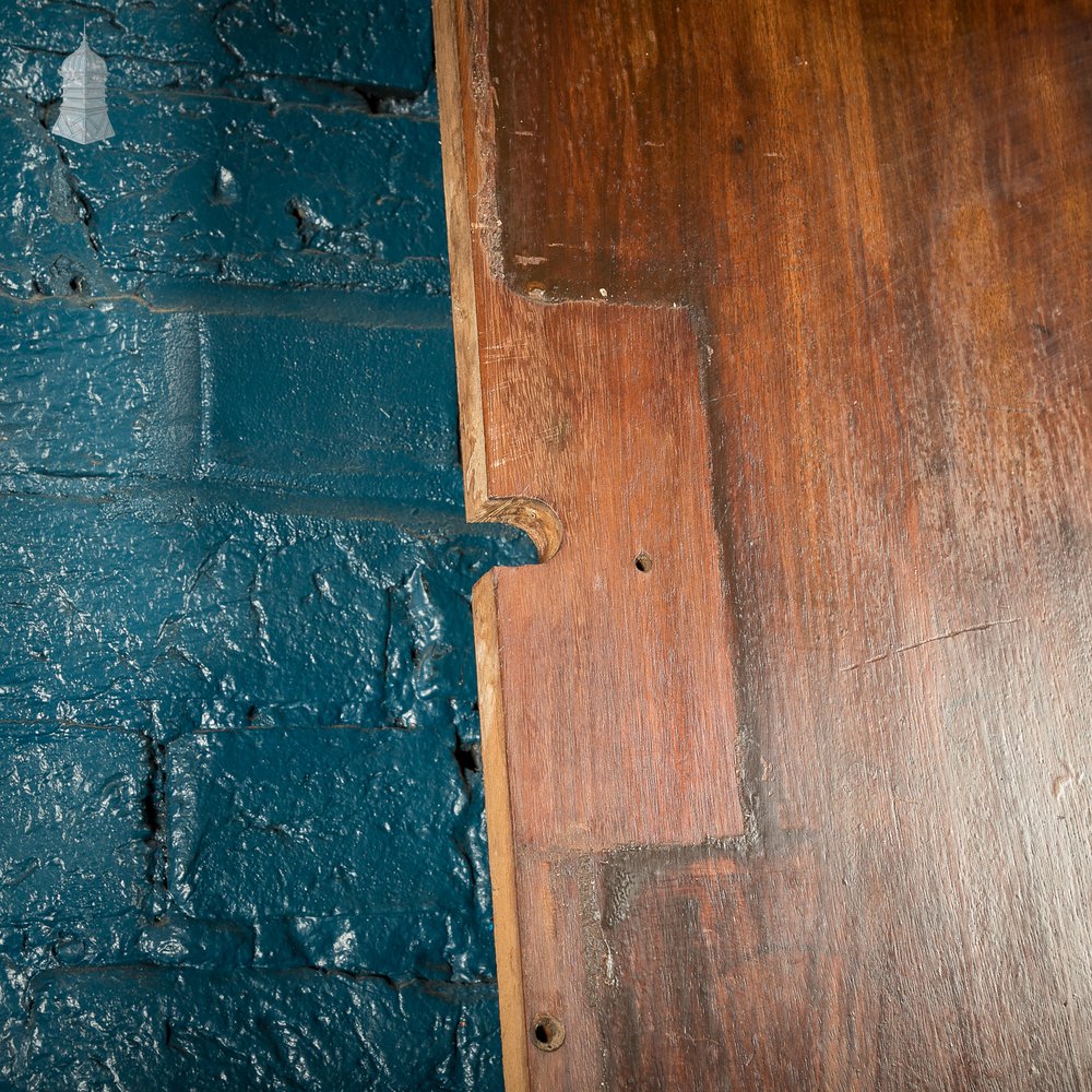 Iroko Worktop, 2.4 Metres Long Reclaimed from a School Science Lab