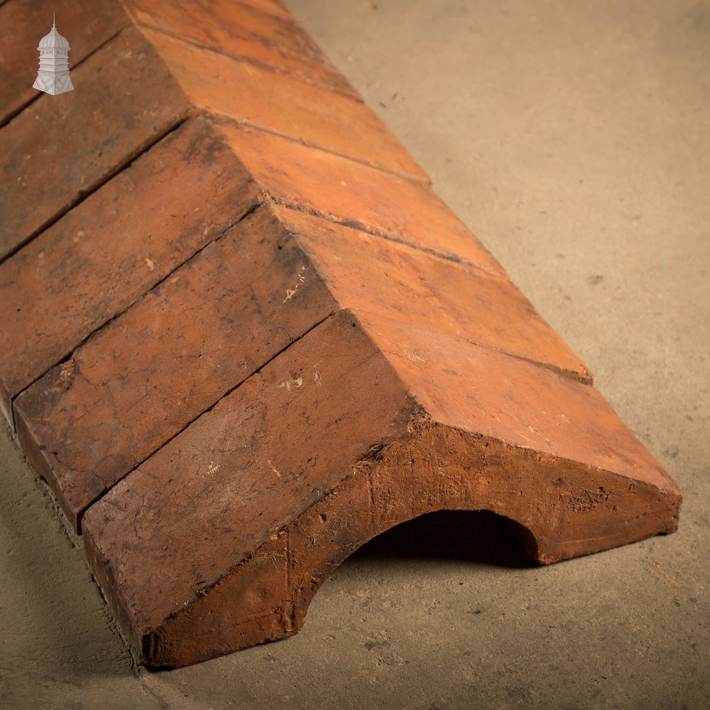 Red Saddleback Coping, Reclaimed Wall Copings - A Run of 5.5M