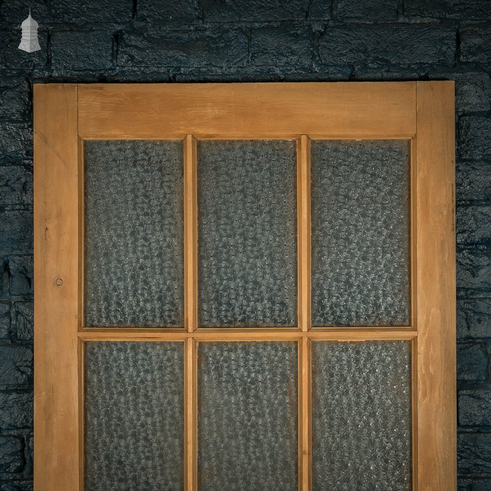 Half Glazed Door, Fitted with ‘Muranese Florentine’ Style Textured Glazing