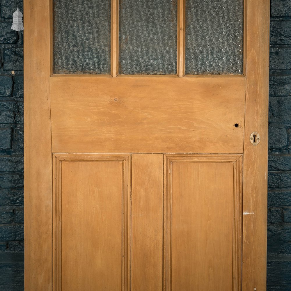 Half Glazed Door, Fitted with ‘Muranese Florentine’ Style Textured Glazing