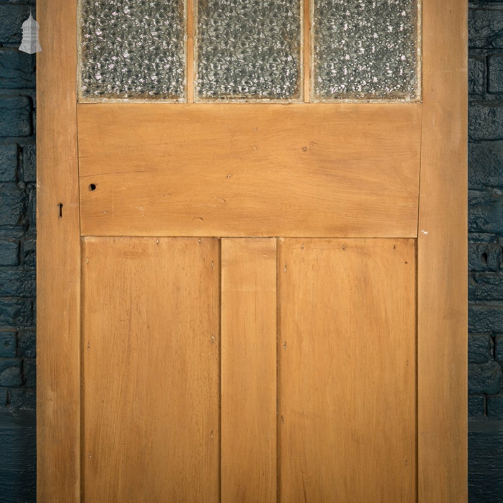 Half Glazed Door, Fitted with ‘Muranese Florentine’ Style Textured Glazing