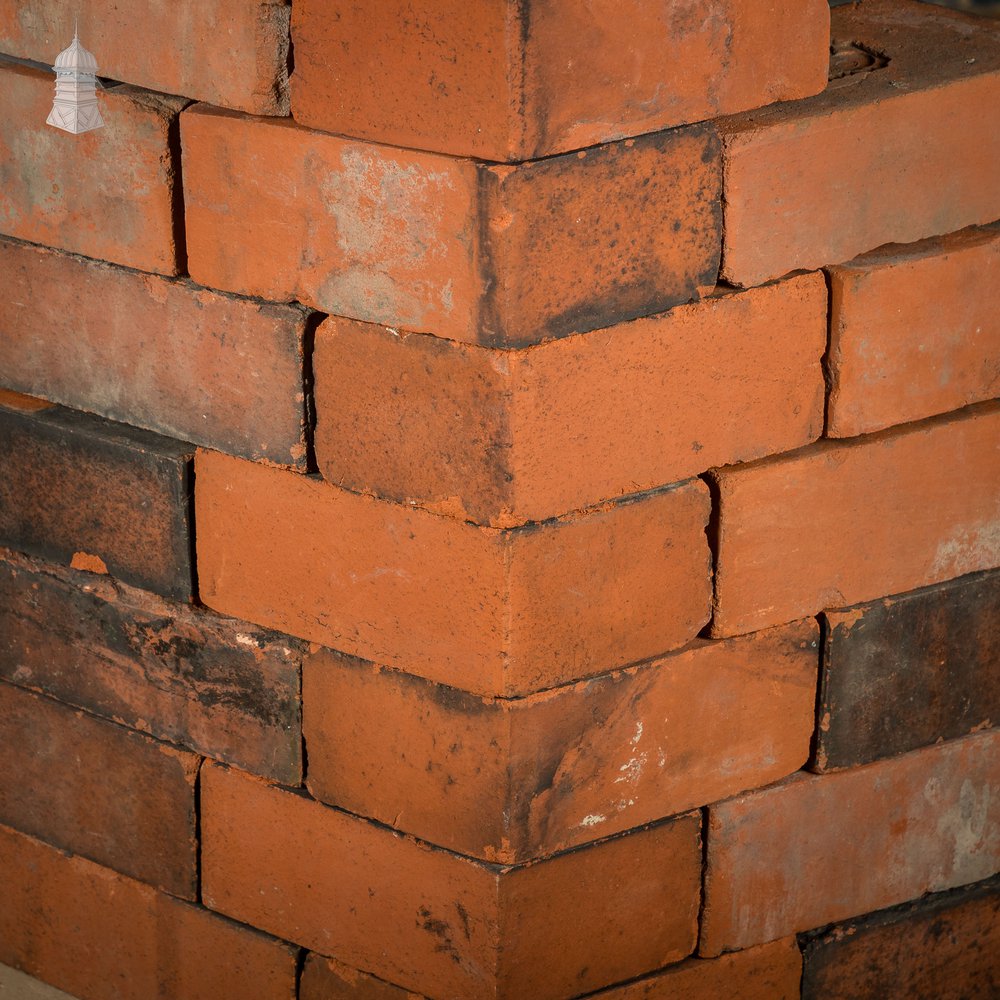Red Squint Bricks, Batch of 105 Reclaimed Pressed Bricks
